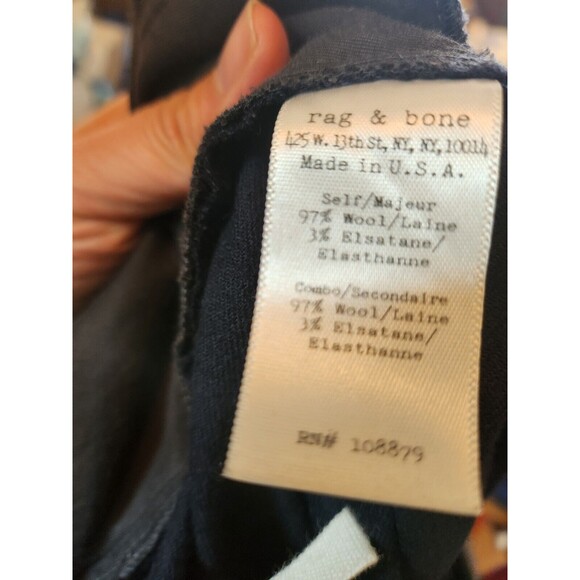 EUC Rag & Bone Grey Wool Blend Mixed material texture  Zipper Pocket Pants sz 2 - Picture 8 of 9